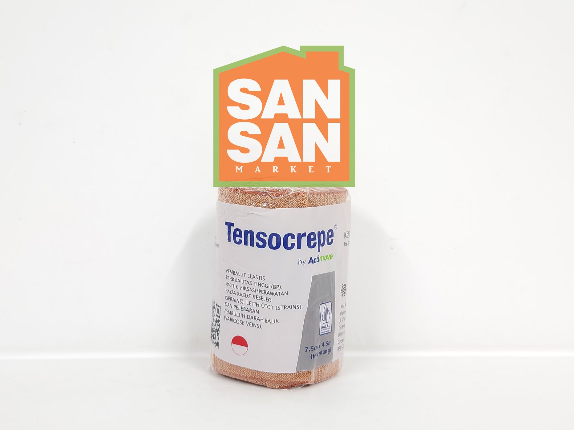 Tensocrepe Perban Elastis Rol 3" 7,5 cm x 4,5 m - perban elastis kain cedera keseleo fraktur patah tulang