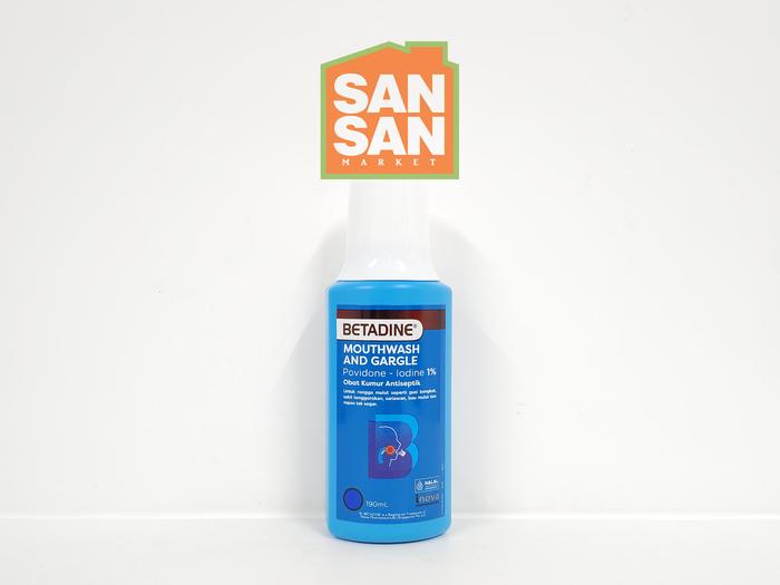 Betadine Kumur Mouthwash & Gargle 190 ml - obat kumur antiseptik