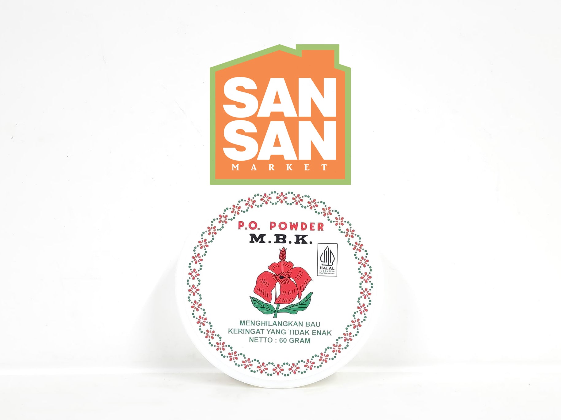 Bedak MBK Tin Tempat Bulat - penghilang bau badan ketiak