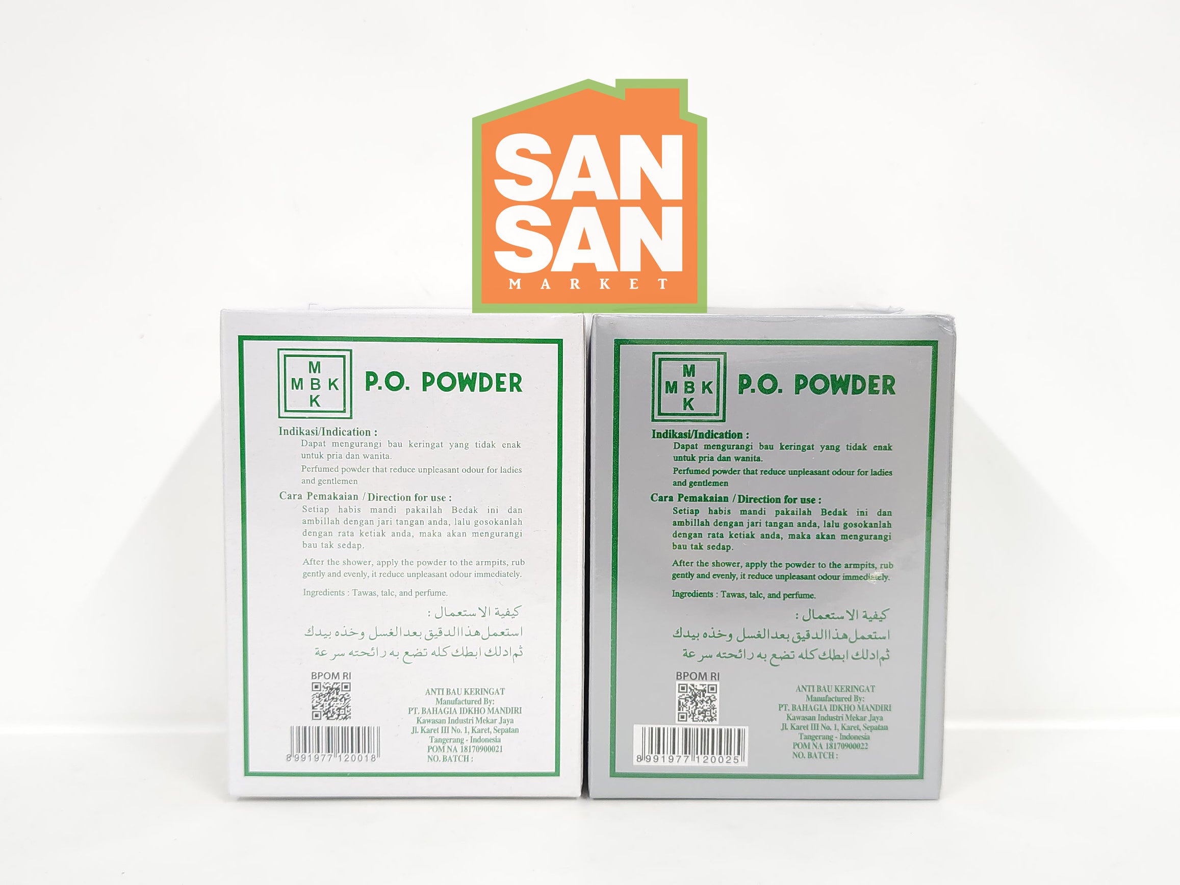 Bedak MBK isi 12 pcs - penghilang bau badan ketiak