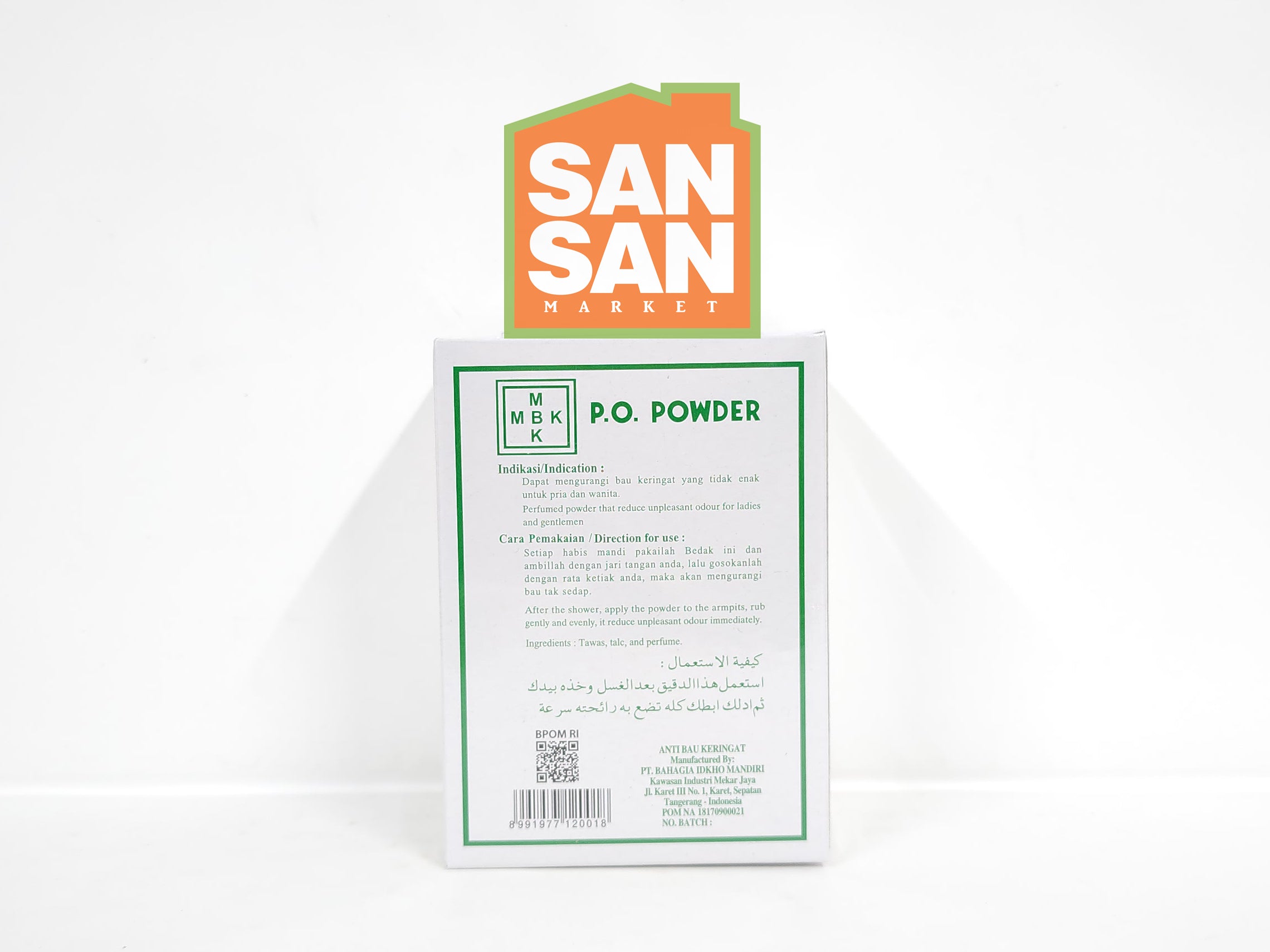 Bedak MBK isi 12 pcs - penghilang bau badan ketiak