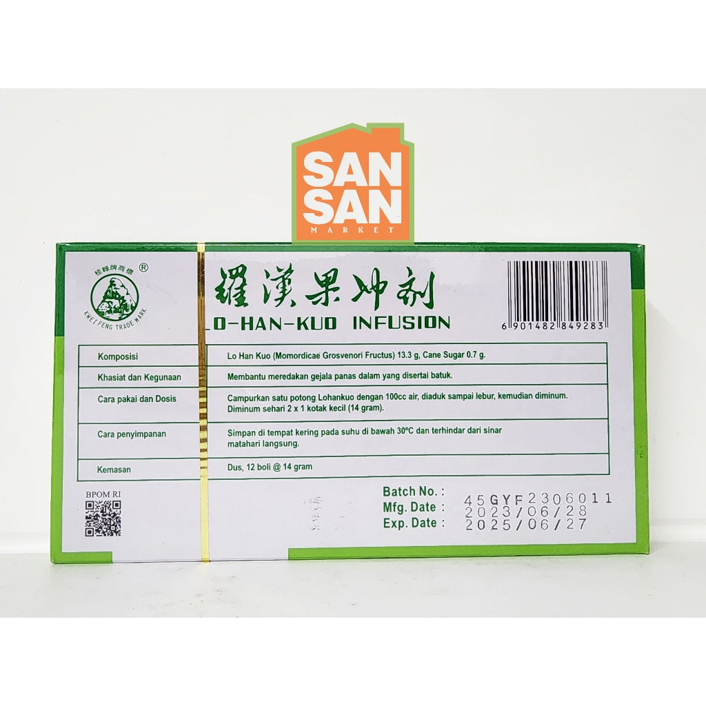 Lohankuo Lo Han Kuo Infusion Isi 12 Pcs - Pereda Panas Dalam Sakit Tenggorokan