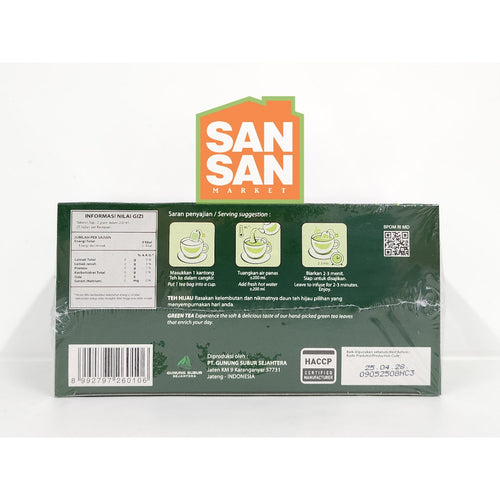 Cap Kepala Djenggot Jenggot Teh Hijau Green Tea Premium isi 25 Teh Diet