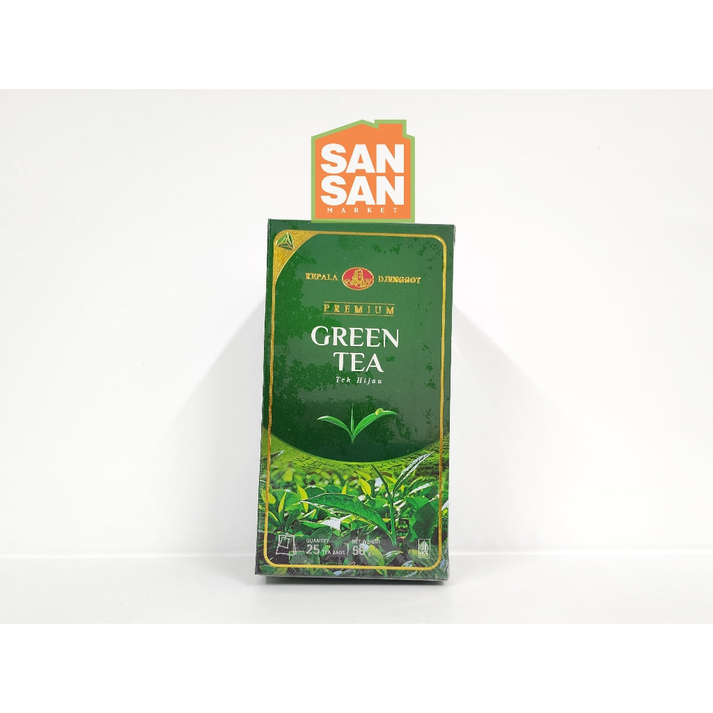 Cap Kepala Djenggot Jenggot Teh Hijau Green Tea Premium isi 25 Teh Diet