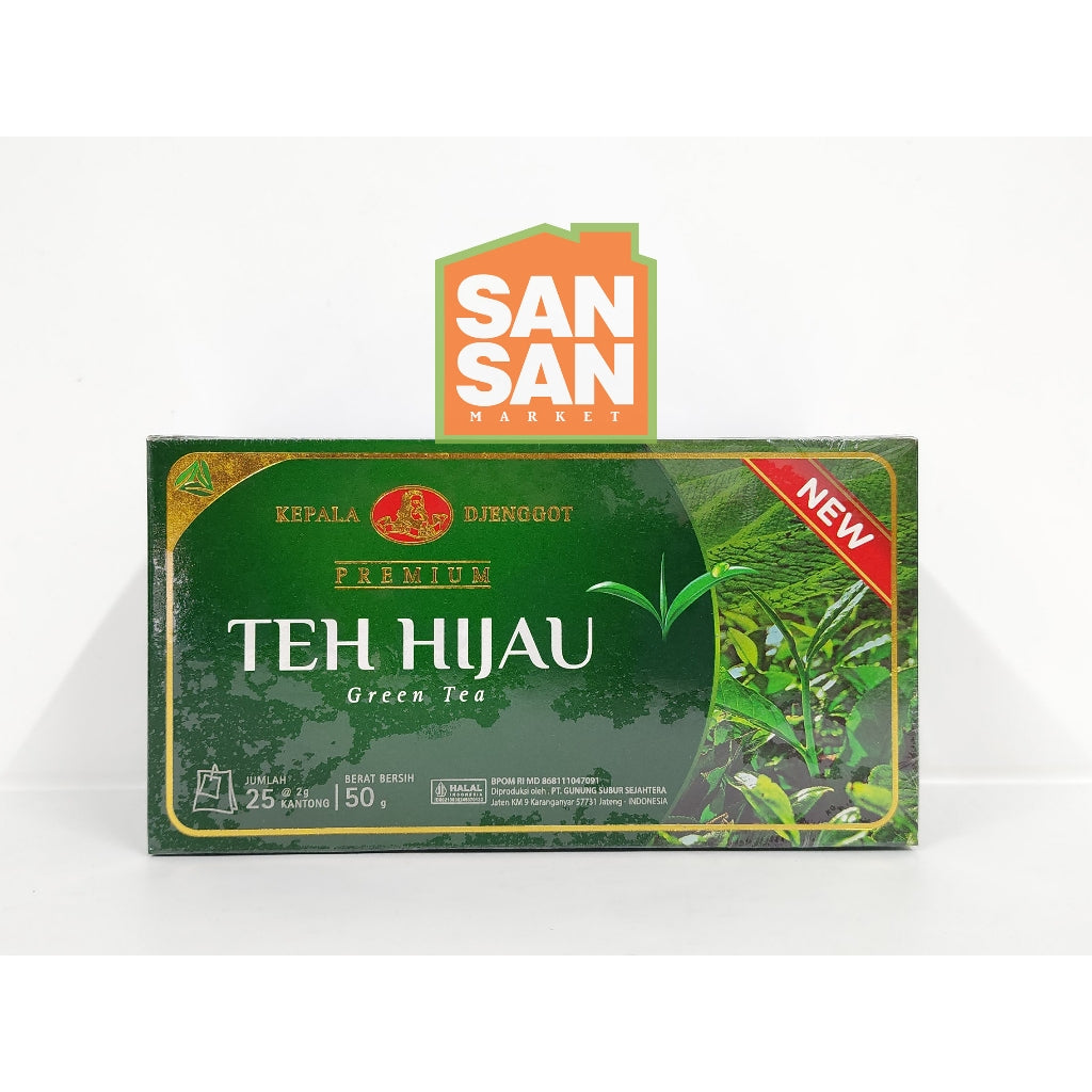 Cap Kepala Djenggot Jenggot Teh Hijau Green Tea Premium isi 25 Teh Diet