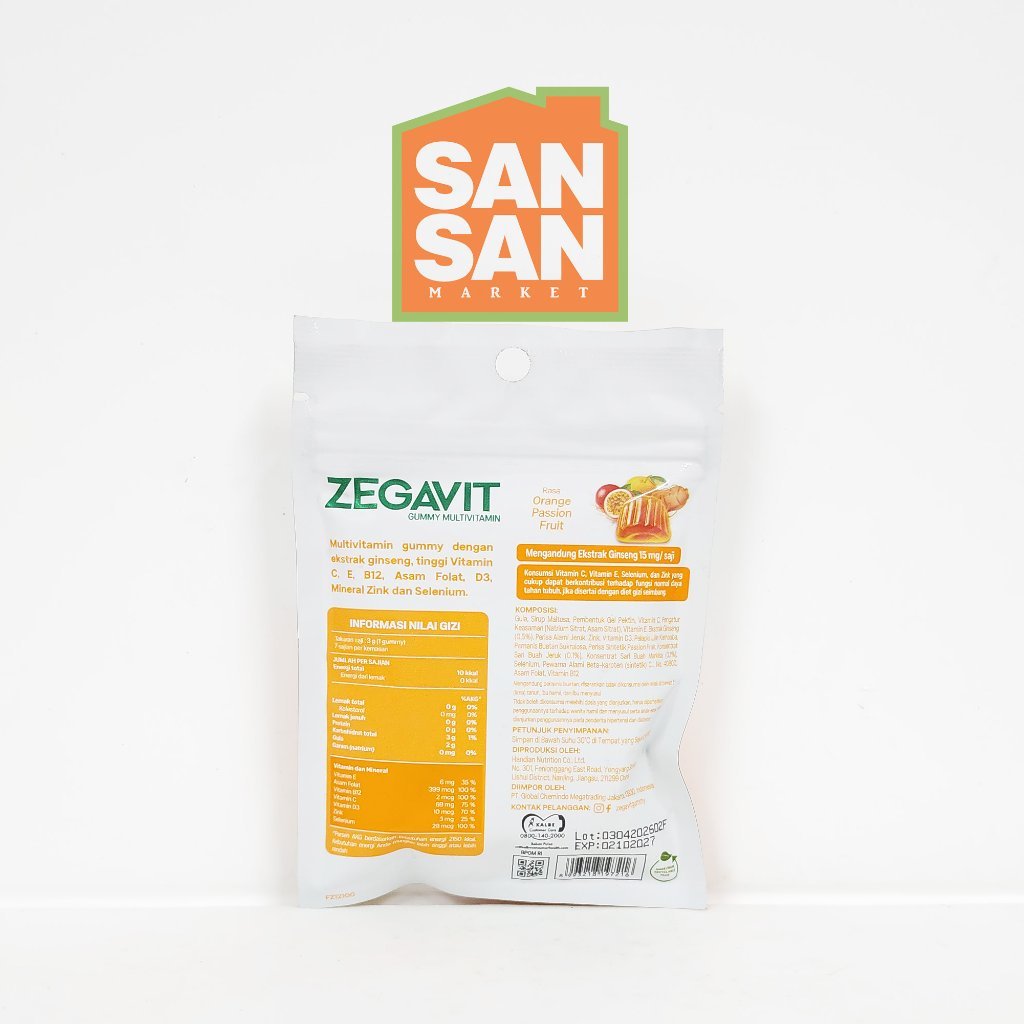 Zegavit Immu'NFit Ginseng Gummy Multivitamin Sachet isi 7