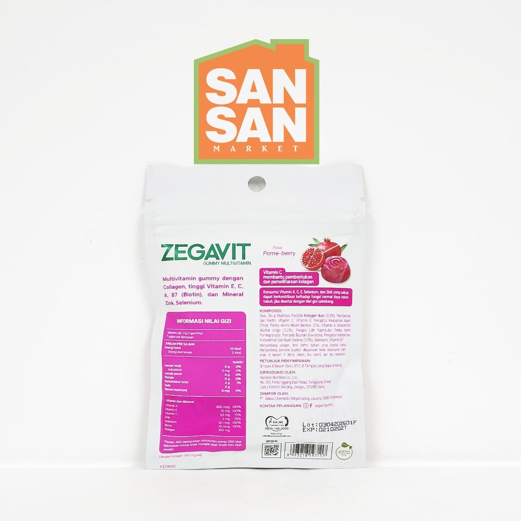 Zegavit GLOWME Collagen Gummy Multivitamin Sachet isi 7