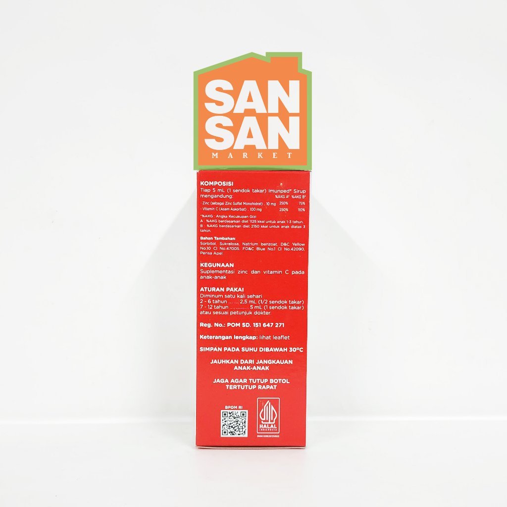Imunped Sirup 120 ml - suplemen anak dengan vitamin c & zinc