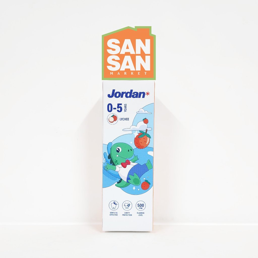 Jordan Oral Care Kids Toothpaste Step 1 Lychee 75 gr - Odol Pasta Gigi Anak