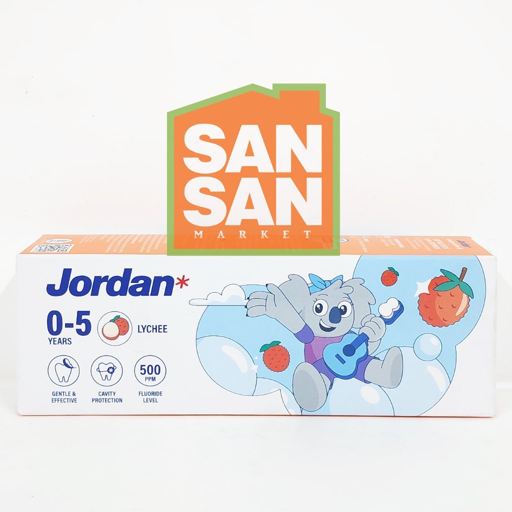Jordan Oral Care Kids Toothpaste Step 1 Lychee 75 gr - Odol Pasta Gigi Anak