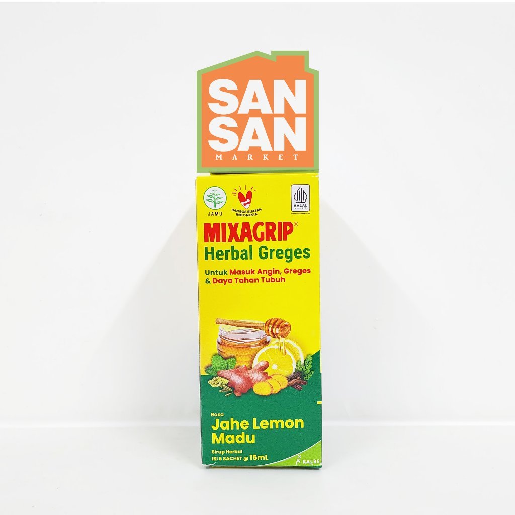 Mixagrip Herbal Greges Box isi 6 sachet - meredakan masuk angin