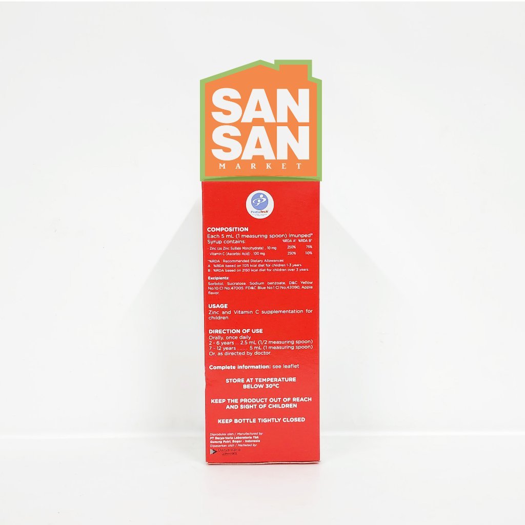 Imunped Sirup 120 ml - suplemen anak dengan vitamin c & zinc