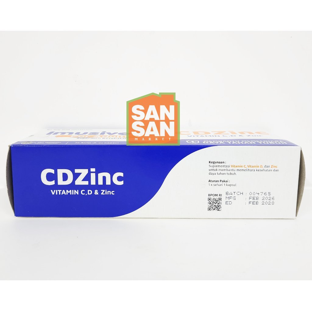 IMUSIVE CDZinc Box isi 100 kapsul - suplemen vitamin c d zinc