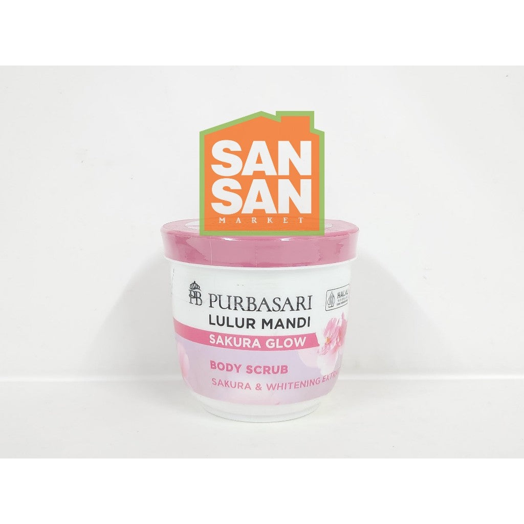 PURBASARI Lulur Mandi Body Scrub Sakura Glow 200 gr - mencerahkan kulit