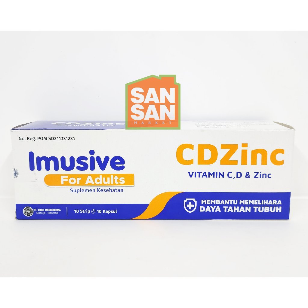 IMUSIVE CDZinc Box isi 100 kapsul - suplemen vitamin c d zinc