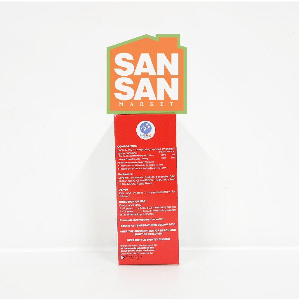 Imunped Sirup 60 ml - suplemen anak dengan vitamin c & zinc
