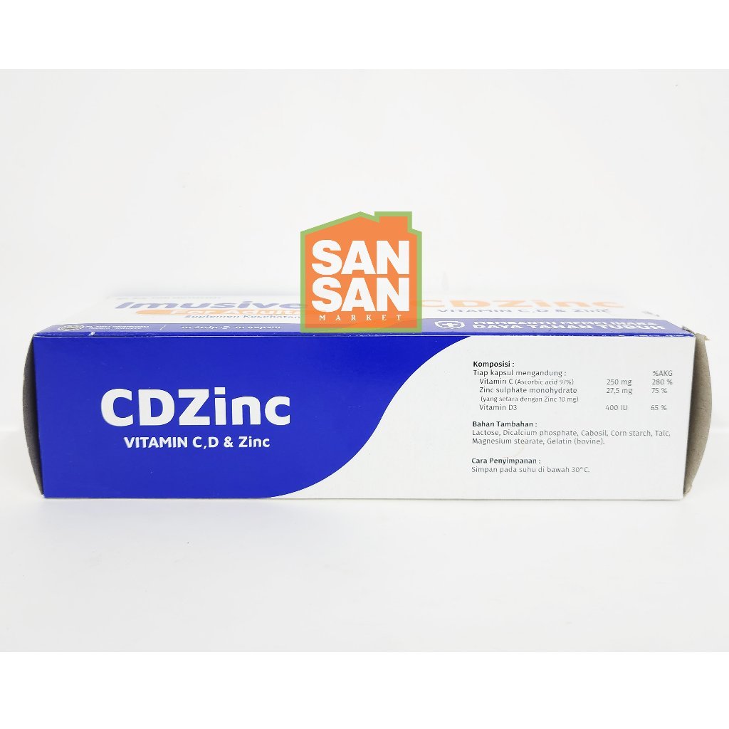IMUSIVE CDZinc Box isi 100 kapsul - suplemen vitamin c d zinc