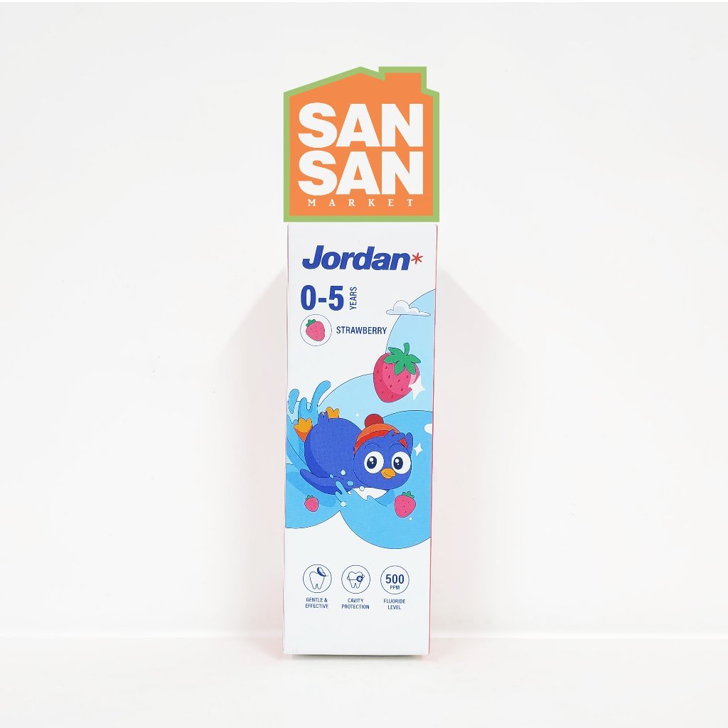 Jordan Oral Care Kids Toothpaste Step 1 Strawberry 75 gr - Odol Pasta Gigi Anak