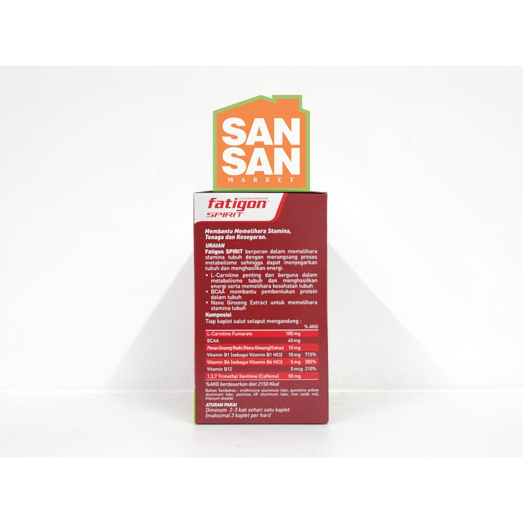 Fatigon Spirit Multivitamin Box isi 60 Kaplet