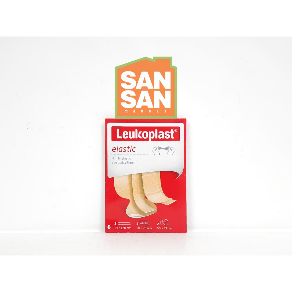 Leukoplast Elastic isi 6 mix - Plaster luka elastis, lentur dan rekat