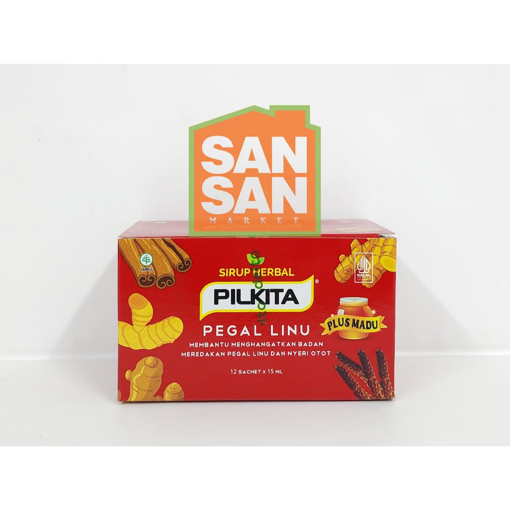 Pilkita Sirup Herbal Pegal Linu Nyeri Otot Box isi 12 Sachet