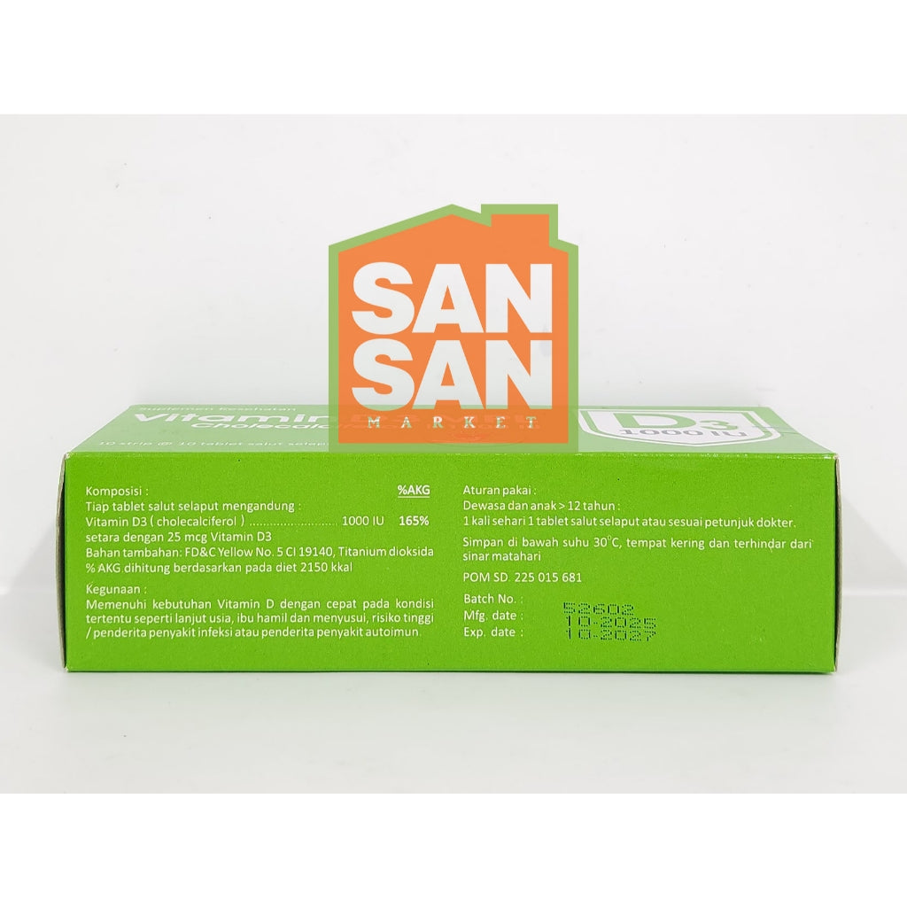Medikon Vitamin D3 MPL 1000 IU Box isi 100 tablet