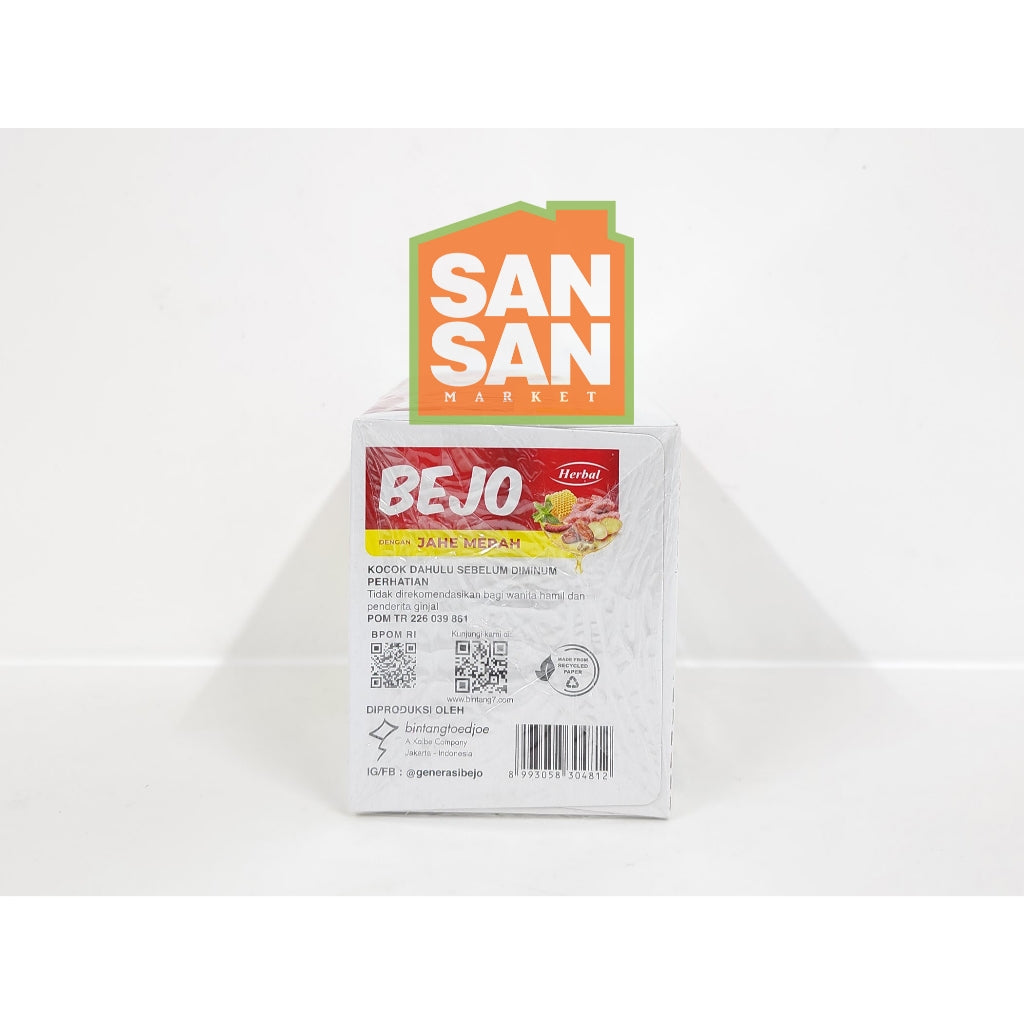Bejo Jahe Merah Sachet Box isi 12 - meredakan masuk angin meriang mual