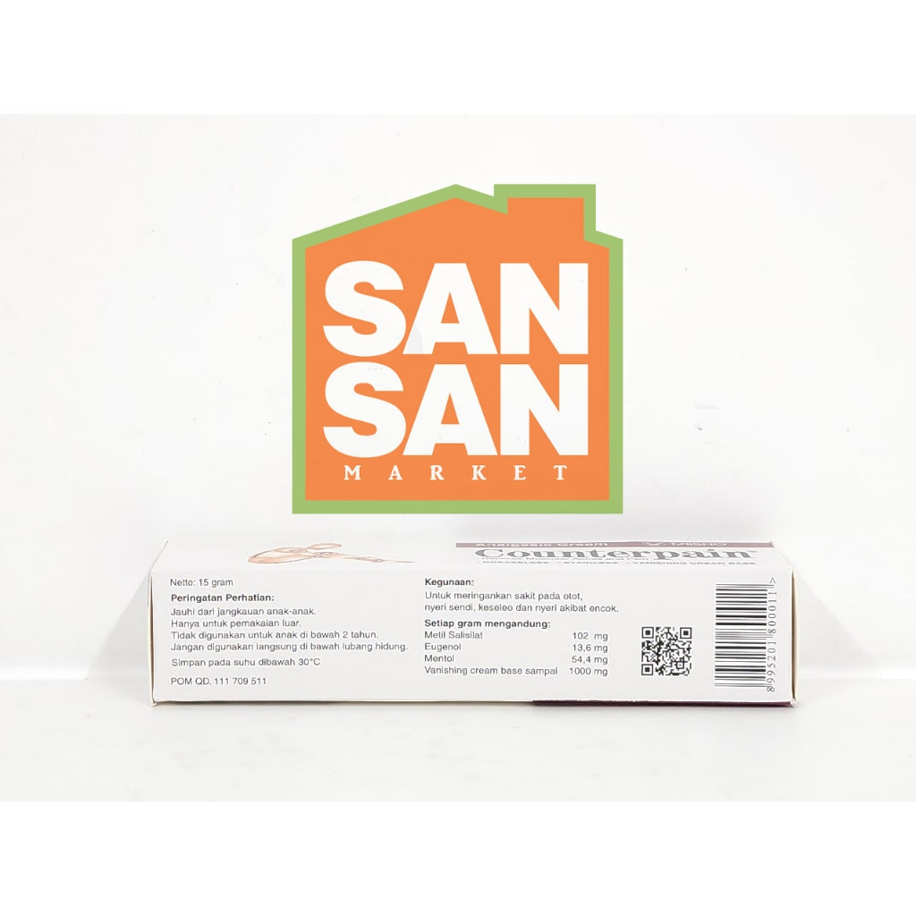 Counterpain Cream 15 Gr - krim cream analgesic pereda nyeri otot sendi