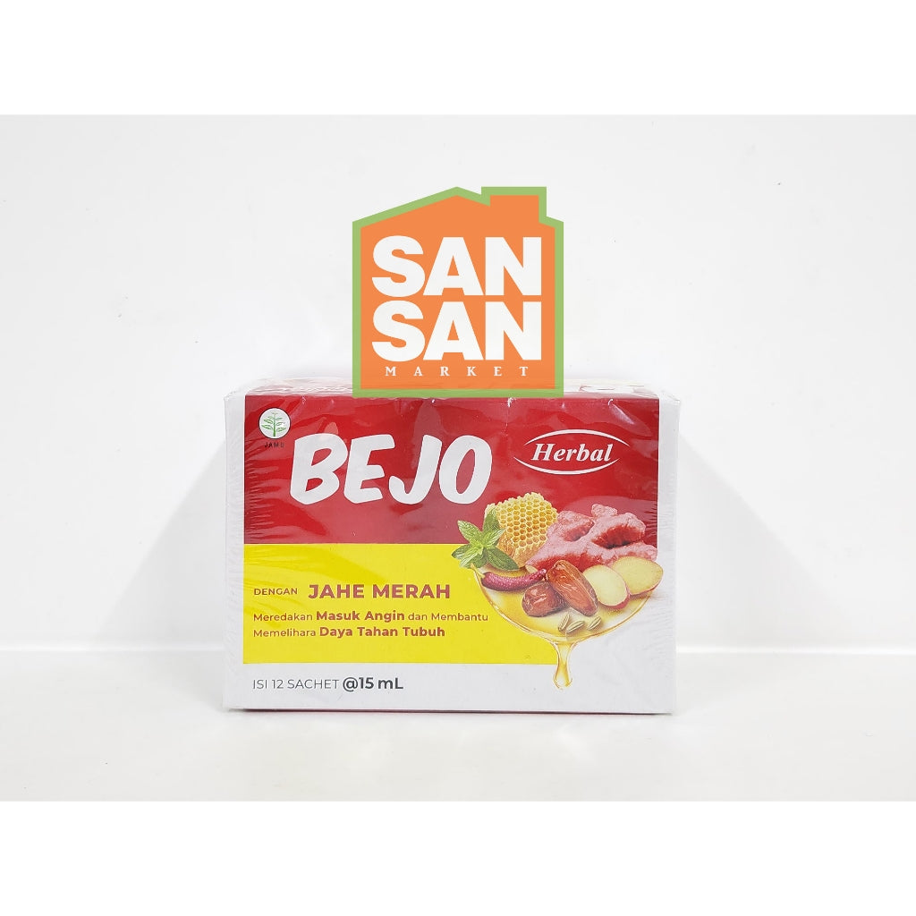 Bejo Jahe Merah Sachet Box isi 12 - meredakan masuk angin meriang mual