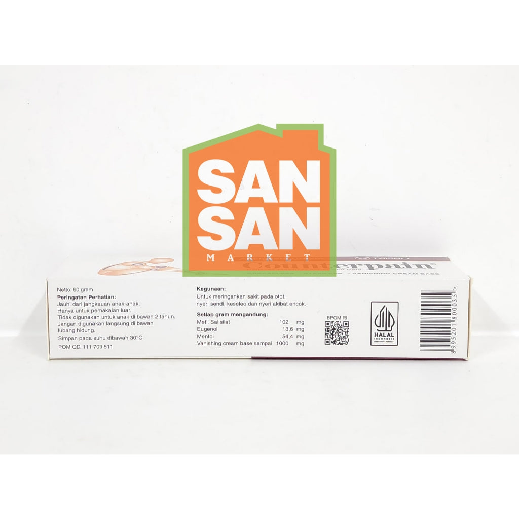 Counterpain Cream 60 Gr - krim cream analgesic pereda nyeri otot sendi