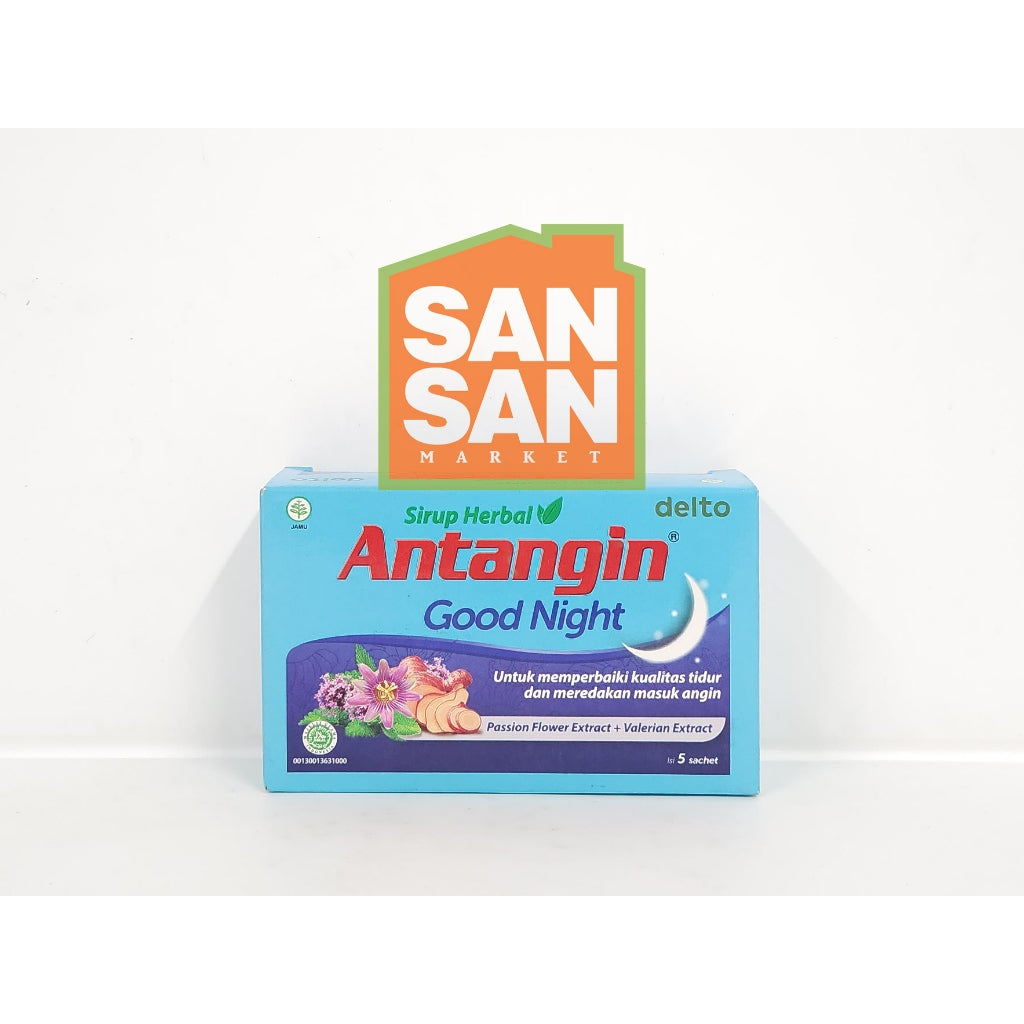 Antangin Good Night Sirup Herbal Box isi 5 sachet - Obat Herbal Memperbaiki Kualitas Tidur Meredakan Masuk Angin