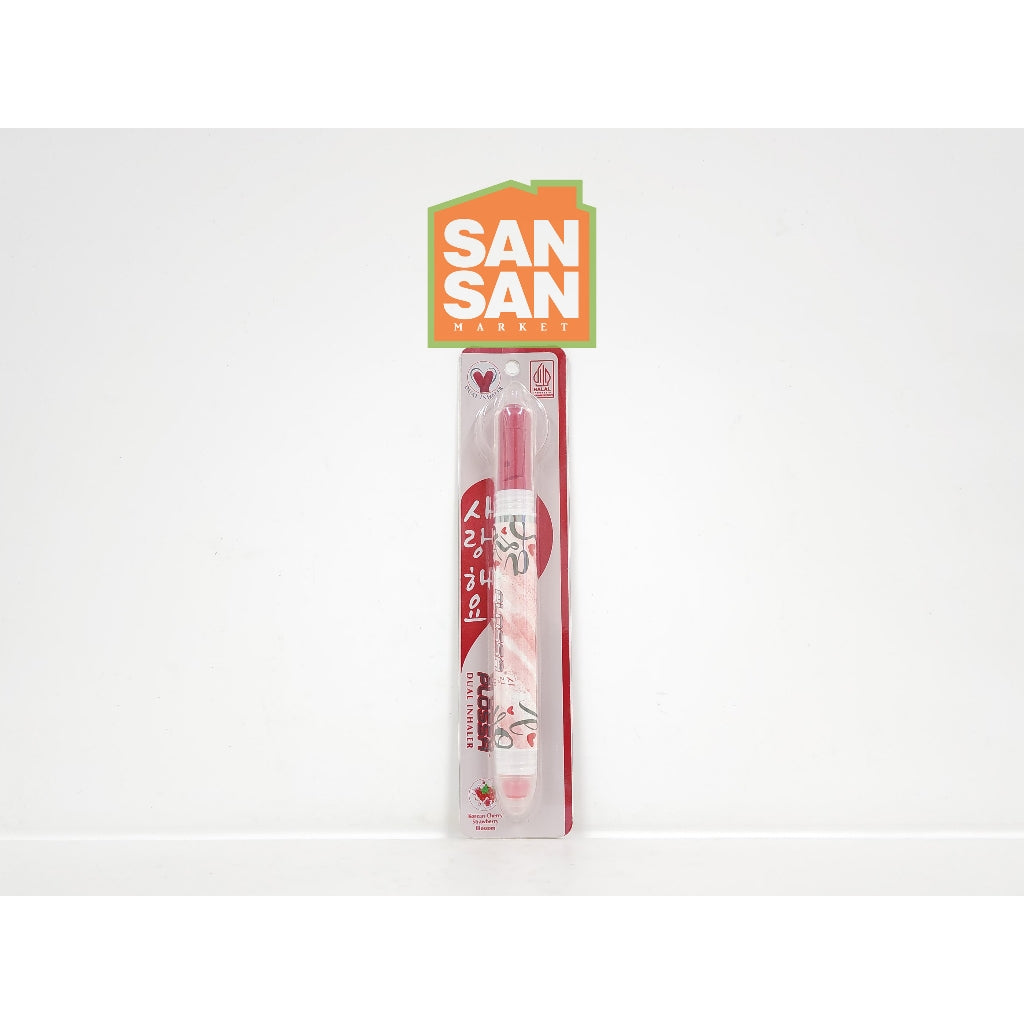 Plossa Dual Inhaler & Roll On Minyak Angin Dus Sarangheo Korean Cherry Strawberry Blossom