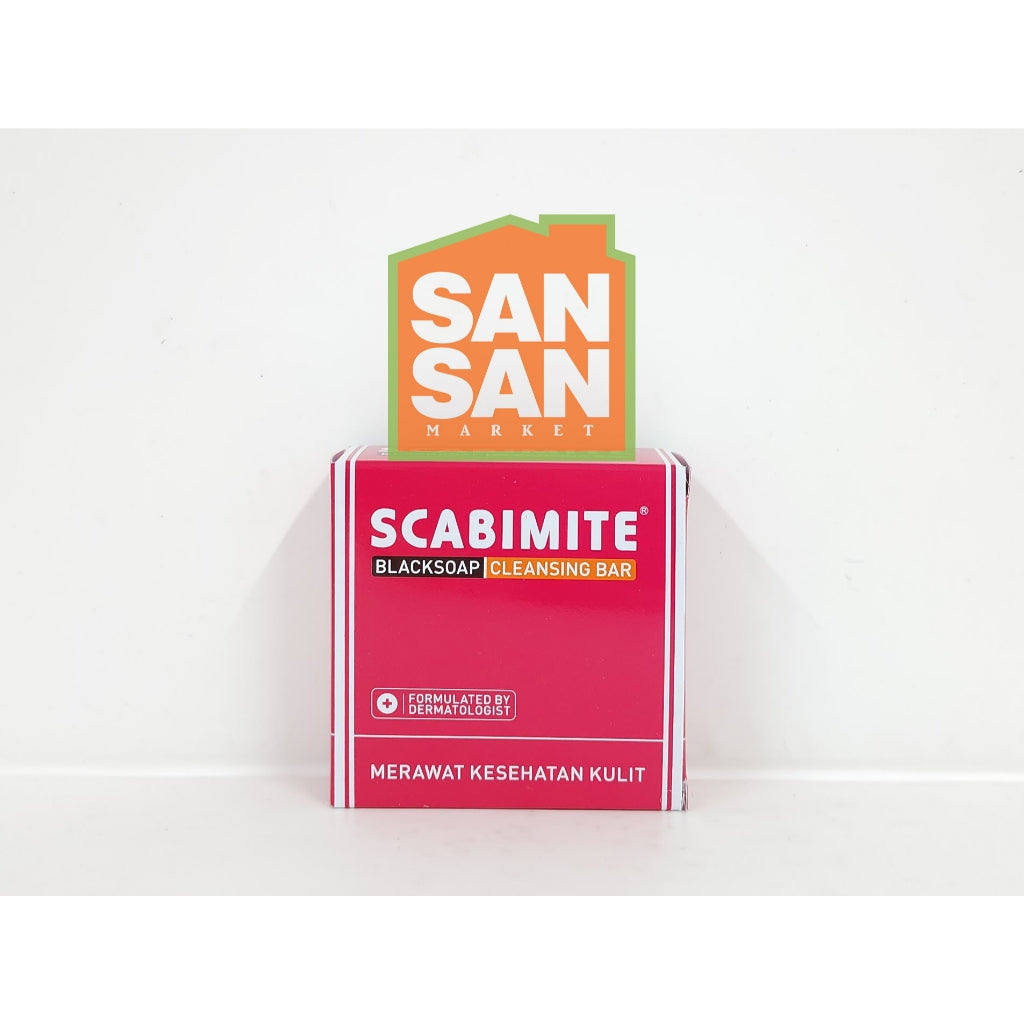 Scabimite Blacksoap Cleansing Bar 60 gr - sabun kulit gatal