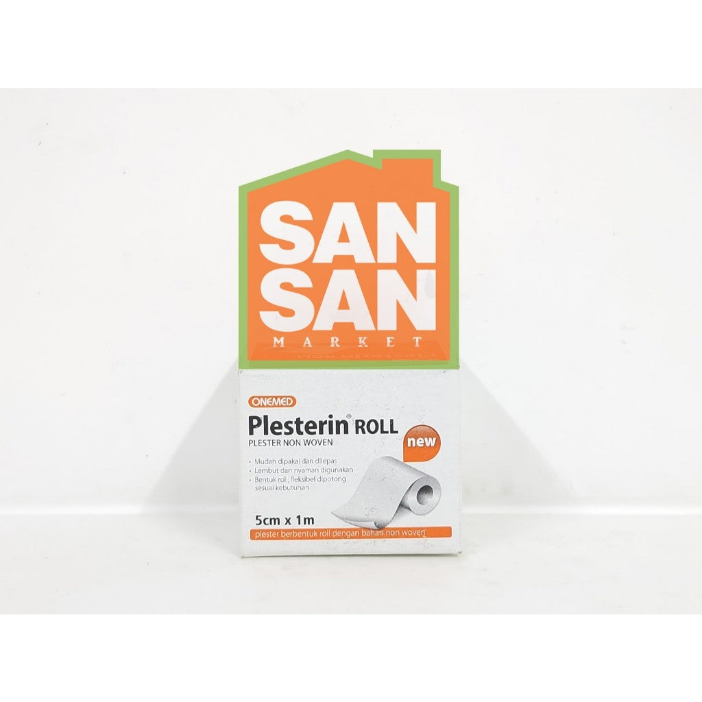 ONEMED Plesterin Roll Plester Non Woven 5cm x 1m - plester luka