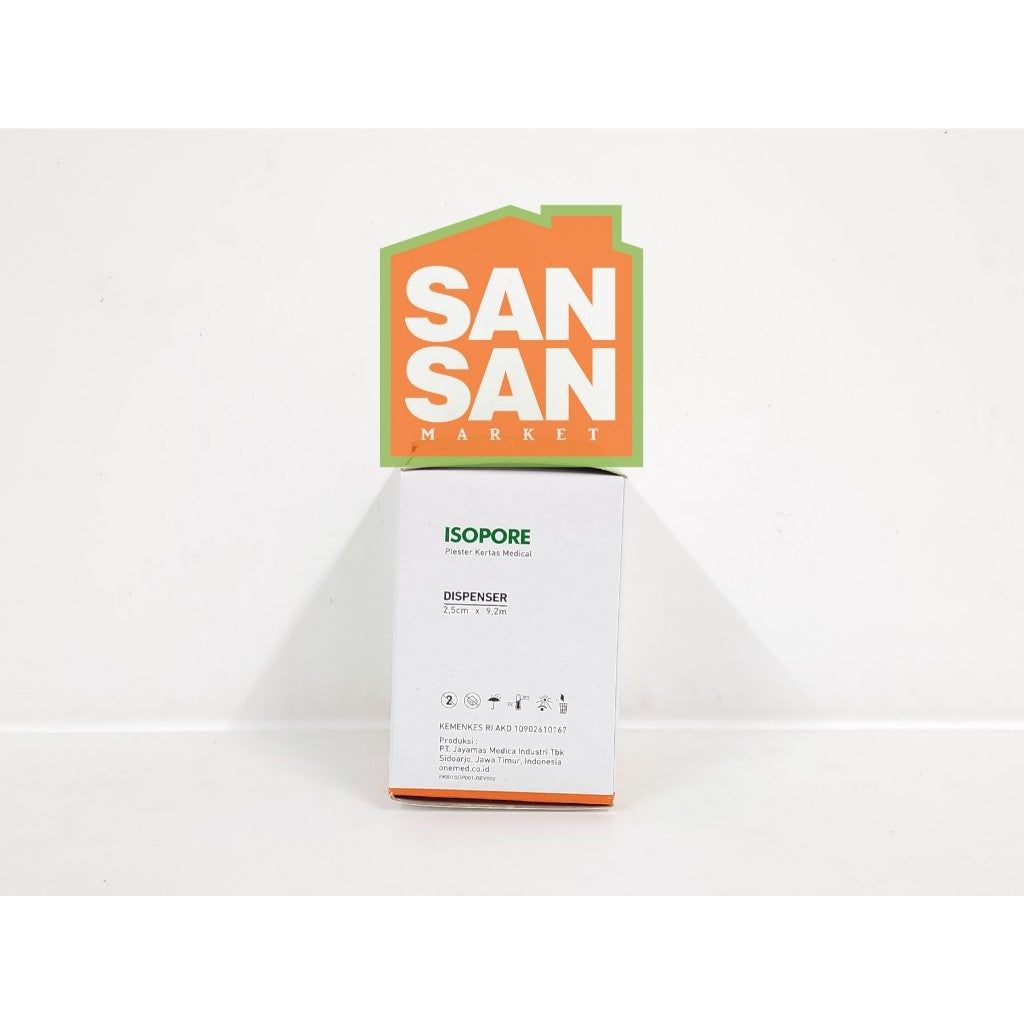 ONEMED ISOPORE 2,5cm x 9,2m + Dispenser - plester kertas medical