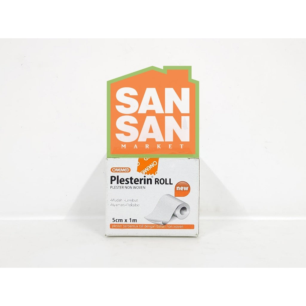 ONEMED Plesterin Roll Plester Non Woven 5cm x 1m - plester luka
