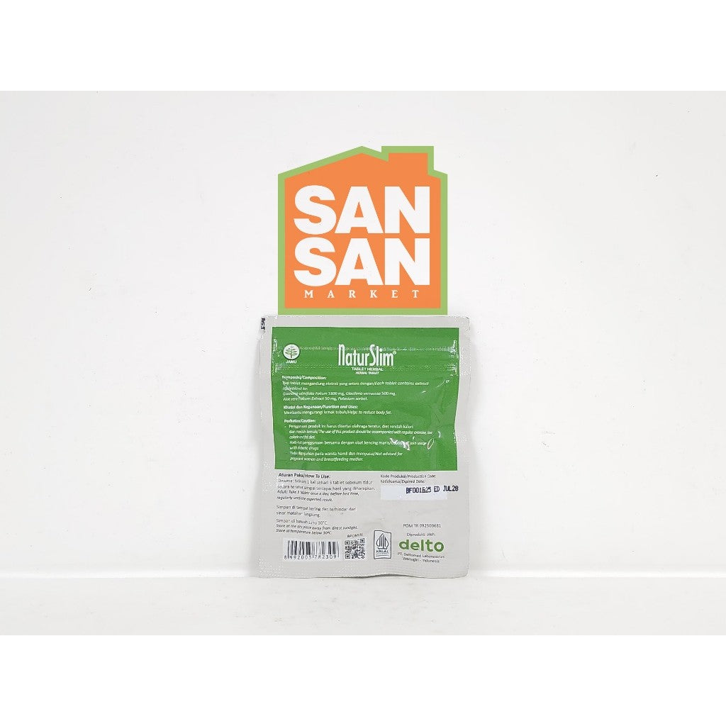 Natur Slim Sachet isi 30 Tablet - suplemen diet herbal