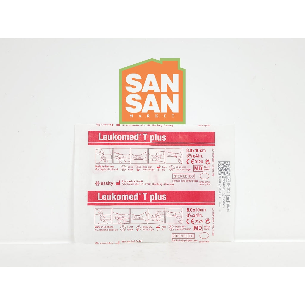 Leukoplast Leukomed T Plus 8 cm x 10 cm - plester luka steril transparan