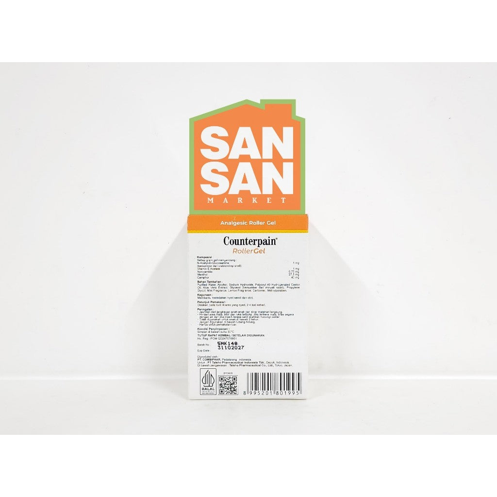 Counterpain Roller Gel 30 gr - meredakan nyeri sendi dan otot