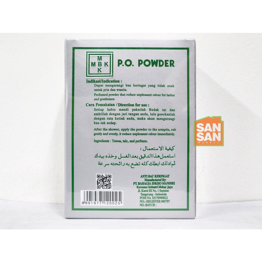 Bedak MBK isi 12 pcs - penghilang bau badan ketiak